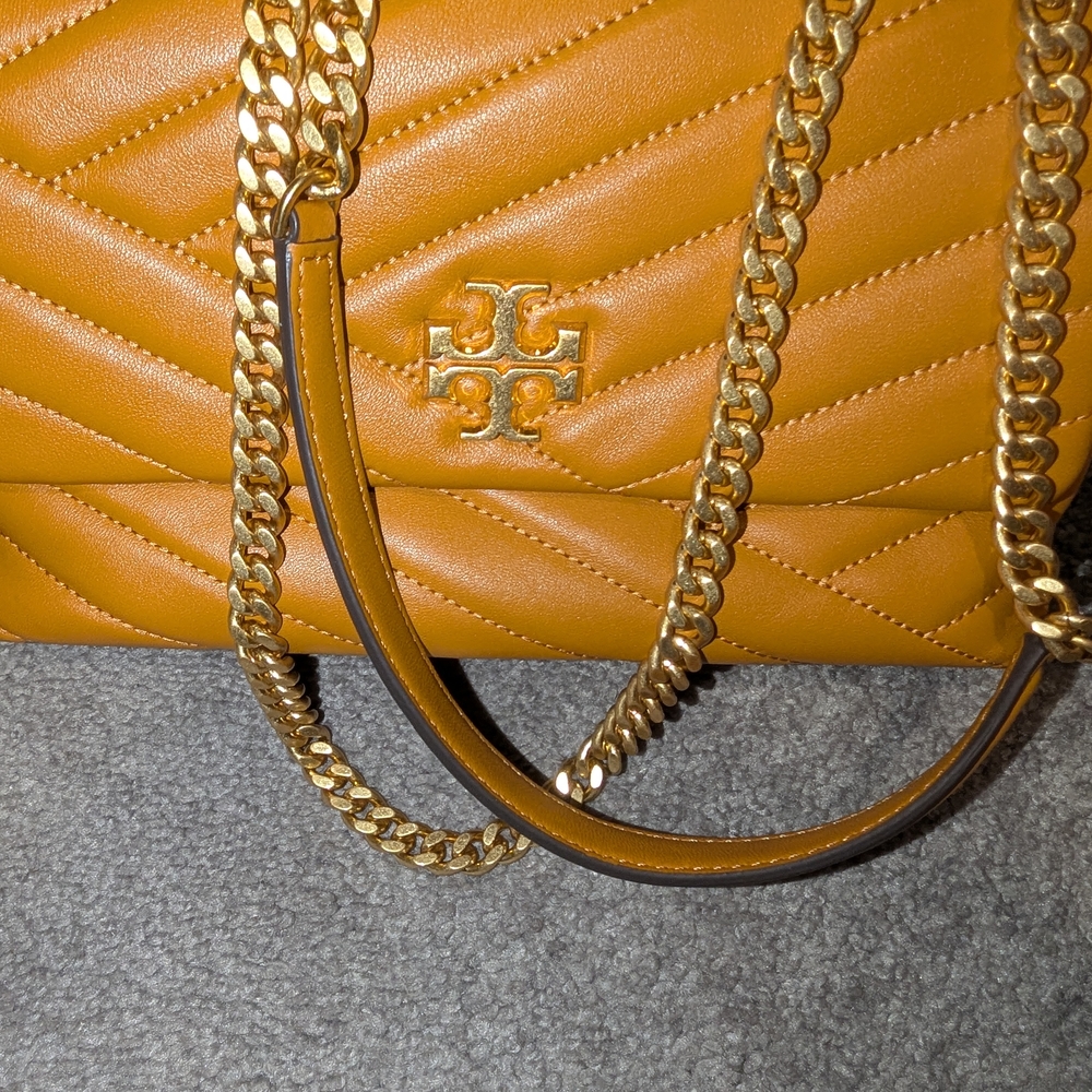 Tory Burch Tan Quilted Leather Shoulder Bag
